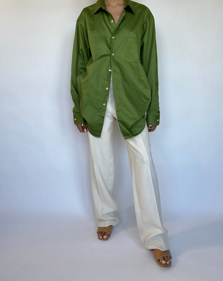 VINTAGE OVERSIZED GREEN SHIRT 573-4