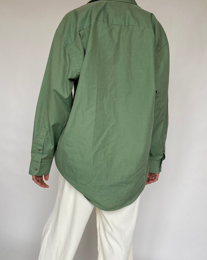 VINTAGE OVERSIZED GREEN SHIRT 643-2
