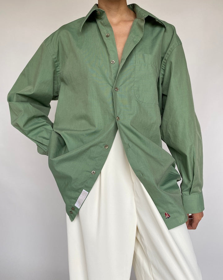 VINTAGE OVERSIZED GREEN SHIRT 643-3