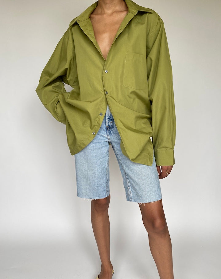 VINTAGE OVERSIZED GREEN SHIRT 842-3