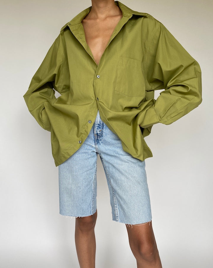 VINTAGE OVERSIZED GREEN SHIRT 842-4
