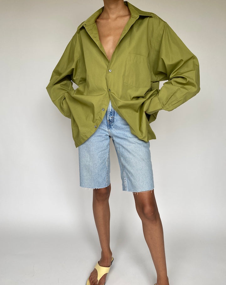 VINTAGE OVERSIZED GREEN SHIRT 842-5