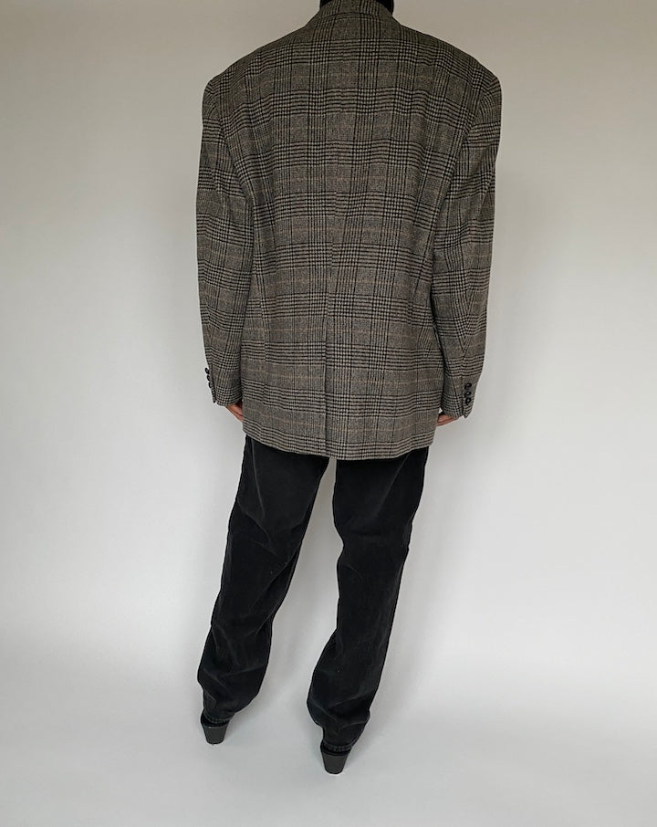 VINTAGE OVERSIZED GREY BLAZER 1421-2