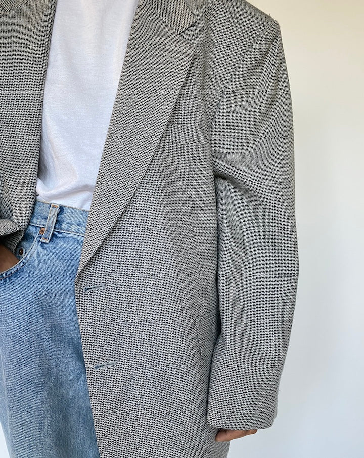 VINTAGE OVERSIZED GREY BLAZER 1479-3
