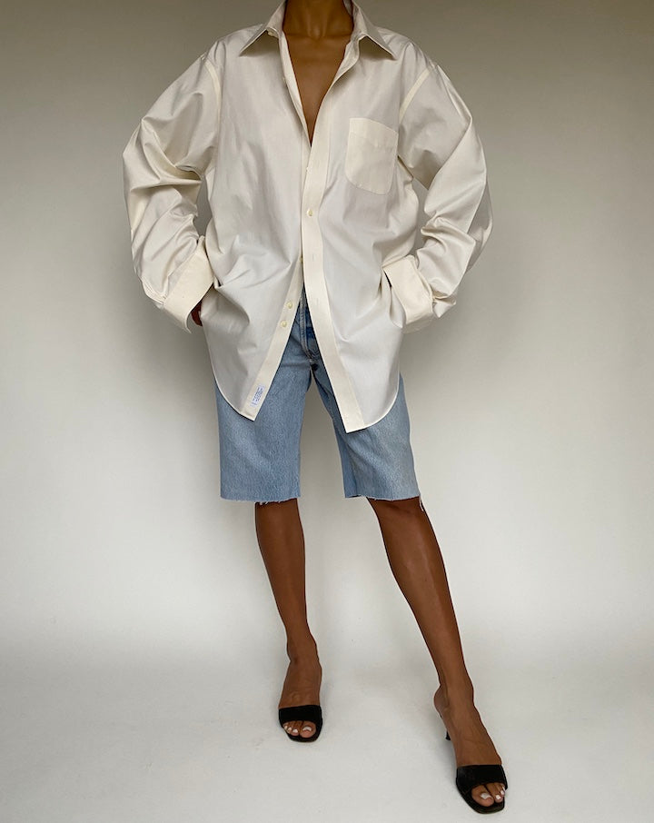 VINTAGE OVERSIZED IVORY SHIRT 1014-6