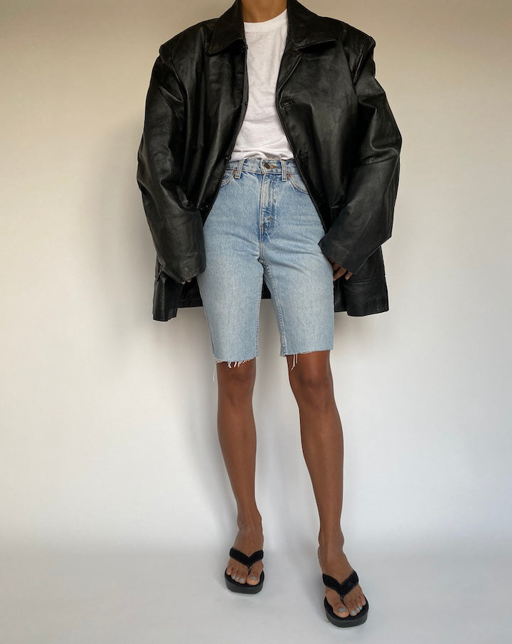 VINTAGE OVERSIZED LEATHER JACKET 1372