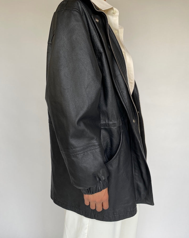 VINTAGE OVERSIZED LEATHER JACKET 146-3