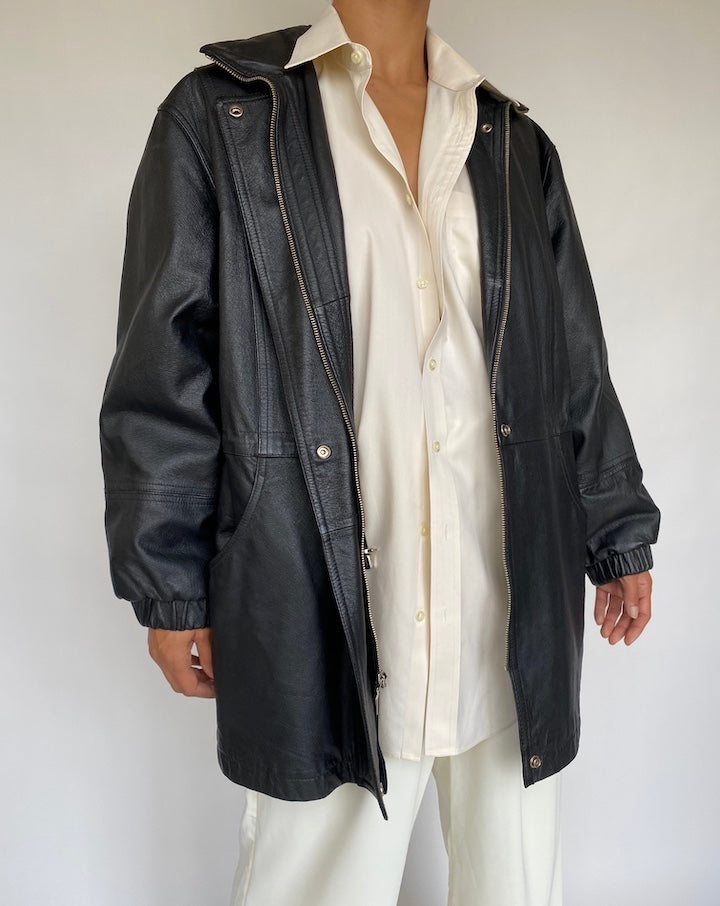 VINTAGE OVERSIZED LEATHER JACKET 146-4