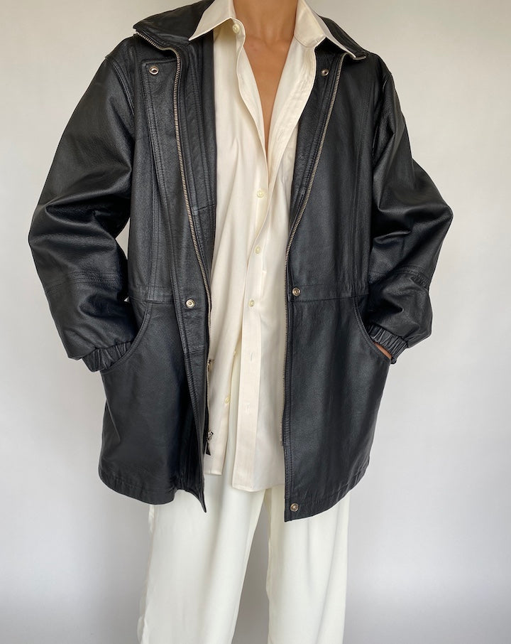 VINTAGE OVERSIZED LEATHER JACKET 146