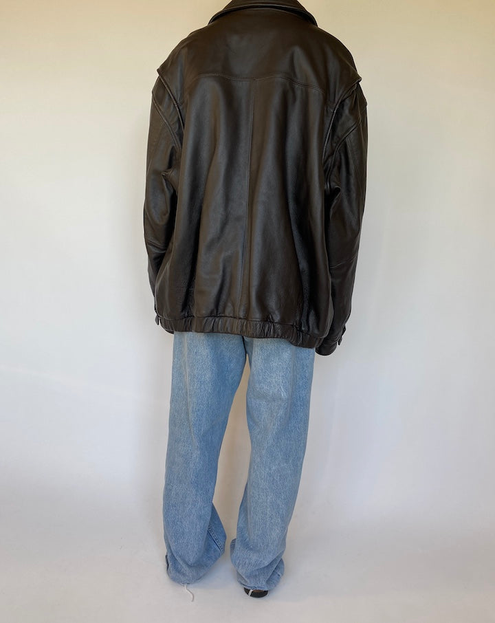 VINTAGE OVERSIZED LEATHER JACKET 1577-2