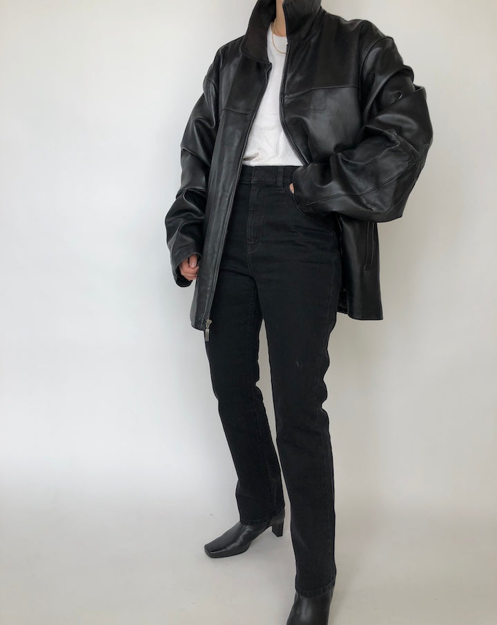 VINTAGE OVERSIZED LEATHER JACKET 189-4