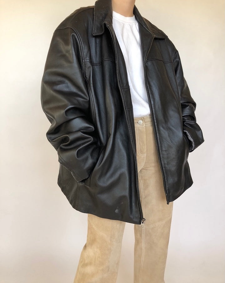 VINTAGE OVERSIZED LEATHER JACKET 353