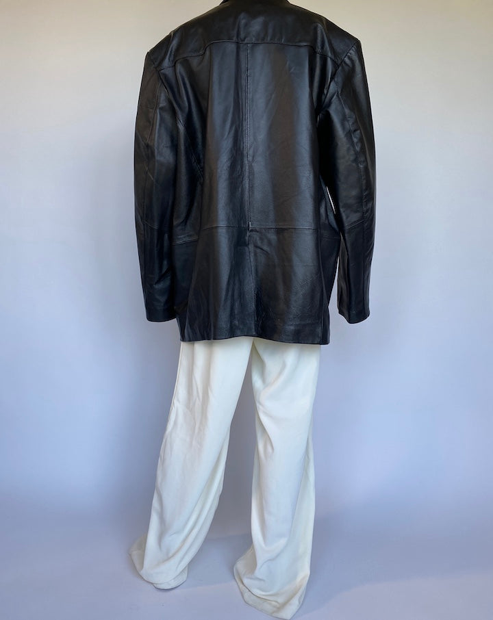 VINTAGE OVERSIZED LEATHER JACKET 948-2
