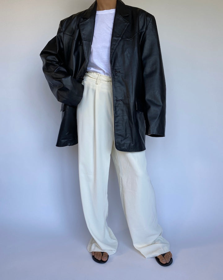 VINTAGE OVERSIZED LEATHER JACKET 948-4