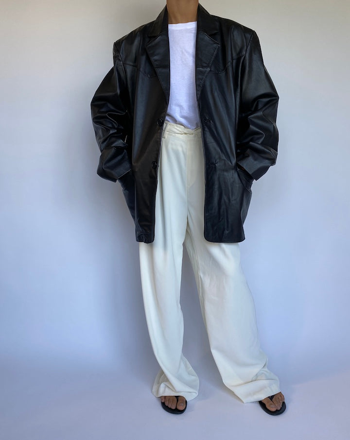 VINTAGE OVERSIZED LEATHER JACKET 948-6