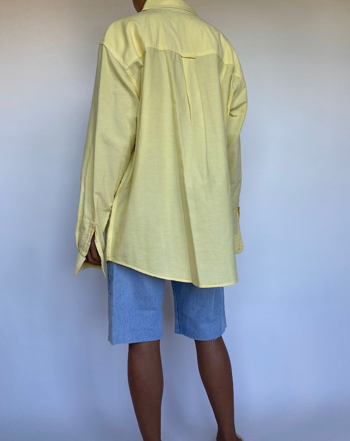 VINTAGE OVERSIZED LIGHT YELLOW SHIRT 926-2