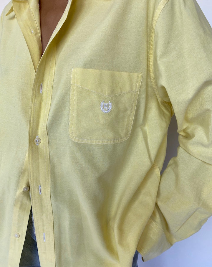 VINTAGE OVERSIZED LIGHT YELLOW SHIRT 926-3