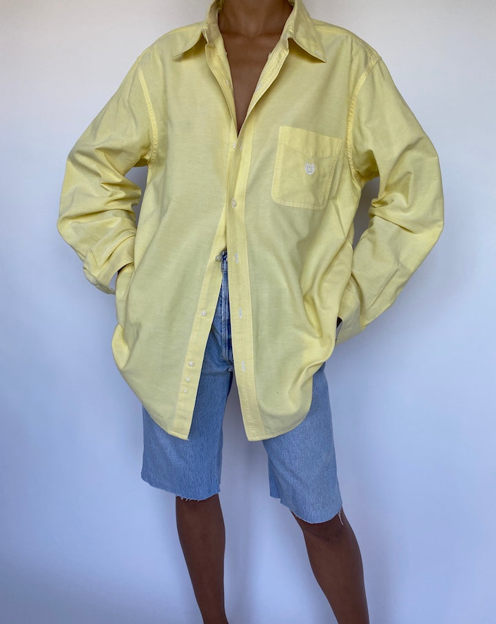 VINTAGE OVERSIZED LIGHT YELLOW SHIRT 926-5
