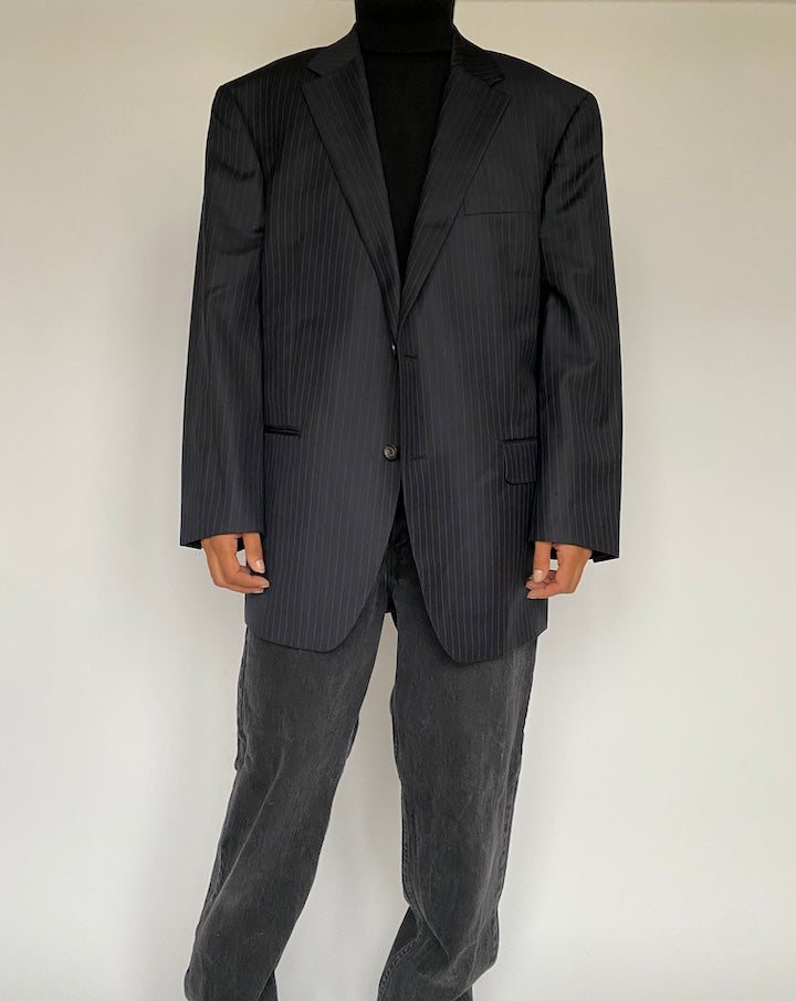 VINTAGE OVERSIZED PINSTRIPED BLAZER 1433-3