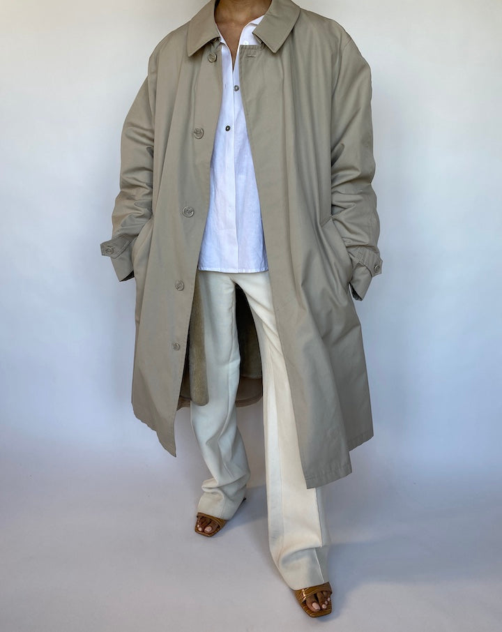 VINTAGE OVERSIZED SAGE COAT 576-4