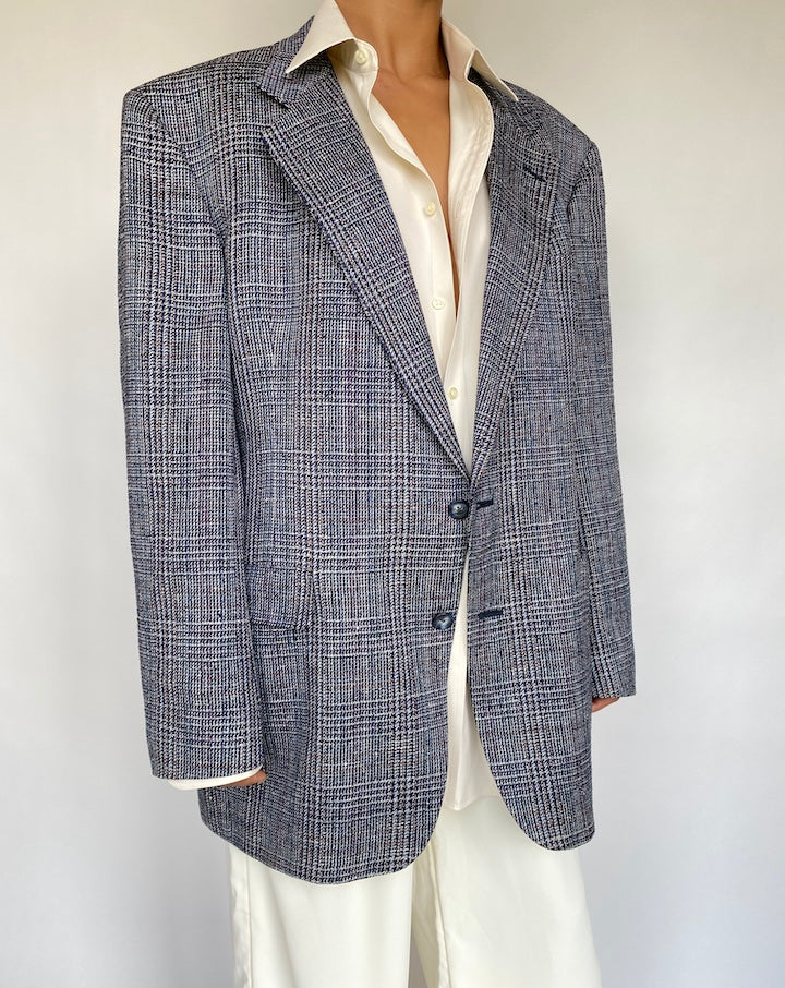 VINTAGE OVERSIZED SILK BLAZER 750-4