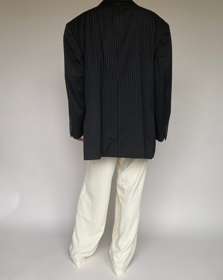 VINTAGE OVERSIZED STRIPED BLAZER 1044-2