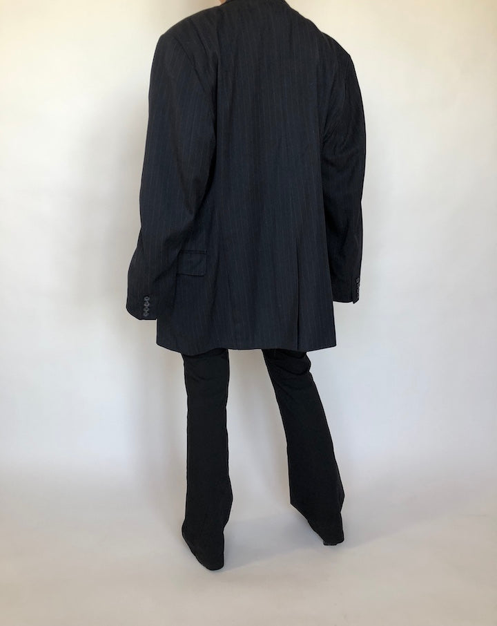VINTAGE OVERSIZED STRIPED BLAZER 345-2