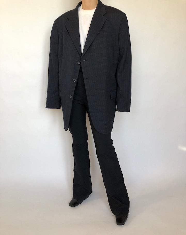 VINTAGE OVERSIZED STRIPED BLAZER 345-3