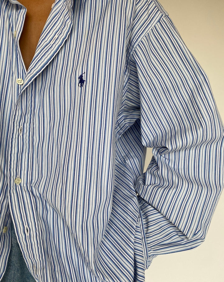 VINTAGE OVERSIZED STRIPED RALPH LAUREN SHIRT 1332-2