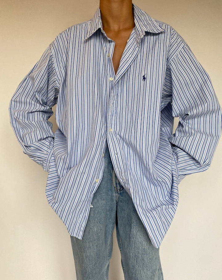 VINTAGE OVERSIZED STRIPED RALPH LAUREN SHIRT 1332-3