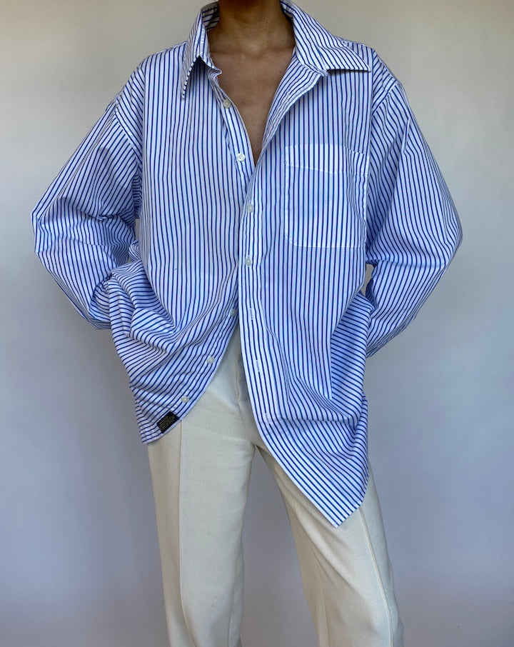 VINTAGE OVERSIZED STRIPED SHIRT 574-3