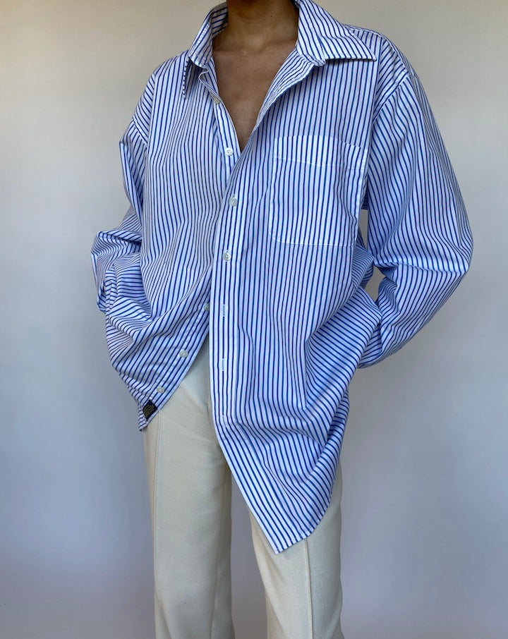 VINTAGE OVERSIZED STRIPED SHIRT 574-4