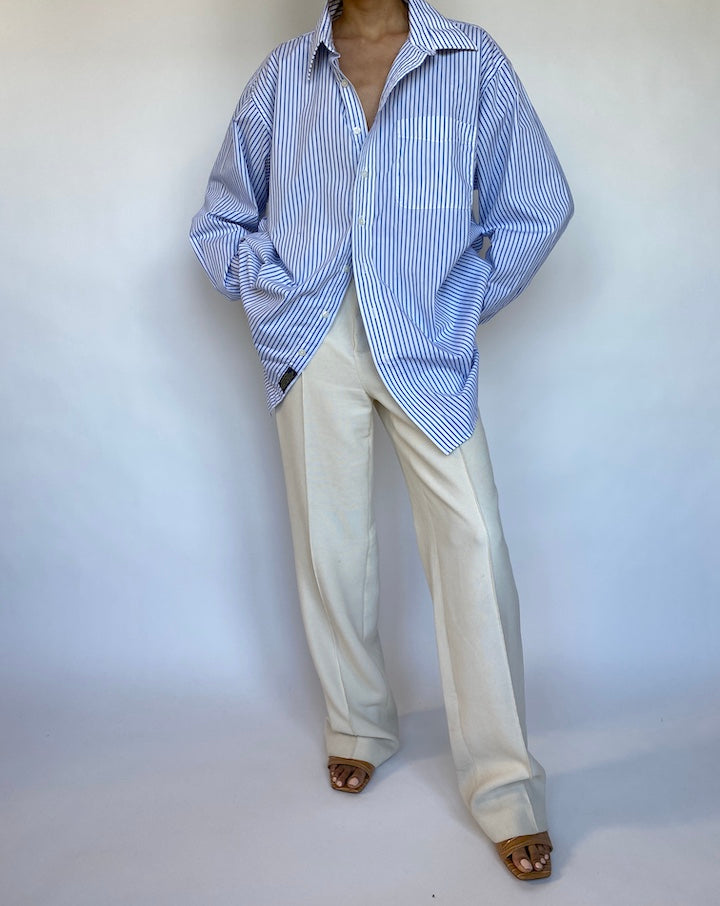 VINTAGE OVERSIZED STRIPED SHIRT 574-5