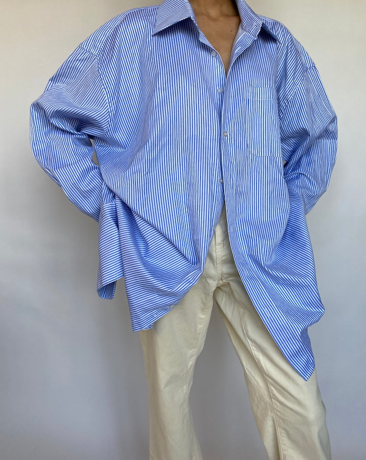 VINTAGE OVERSIZED STRIPED SHIRT 616-2