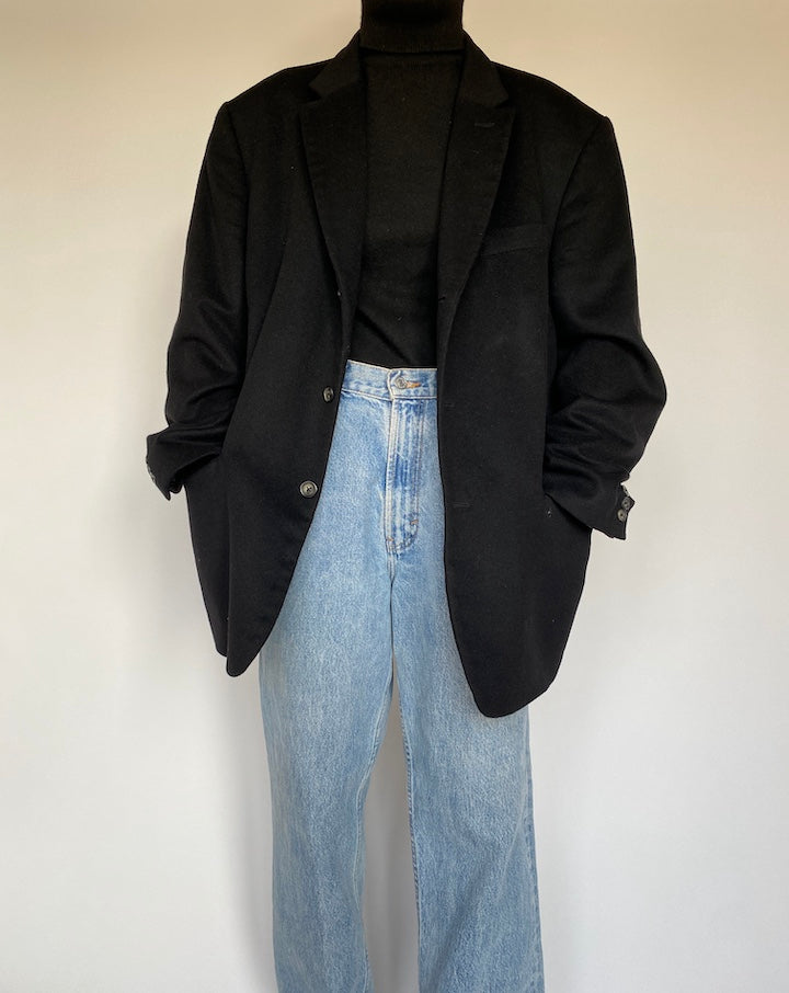 VINTAGE OVERSIZED WOOL BLENDED BLAZER 1401-2