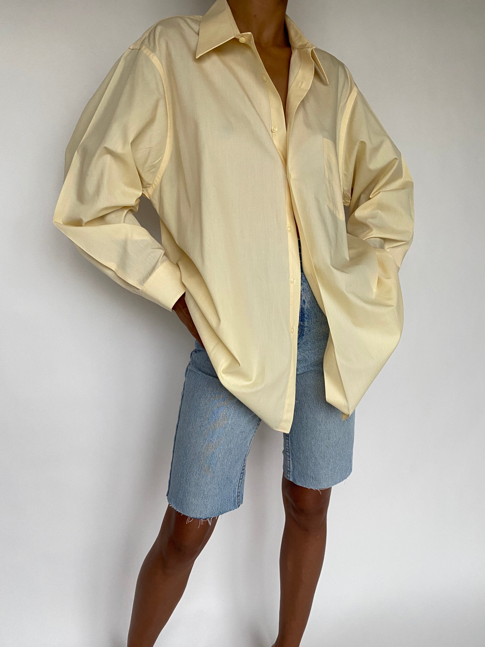 VINTAGE OVERSIZED YELLOW SHIRT 776-3