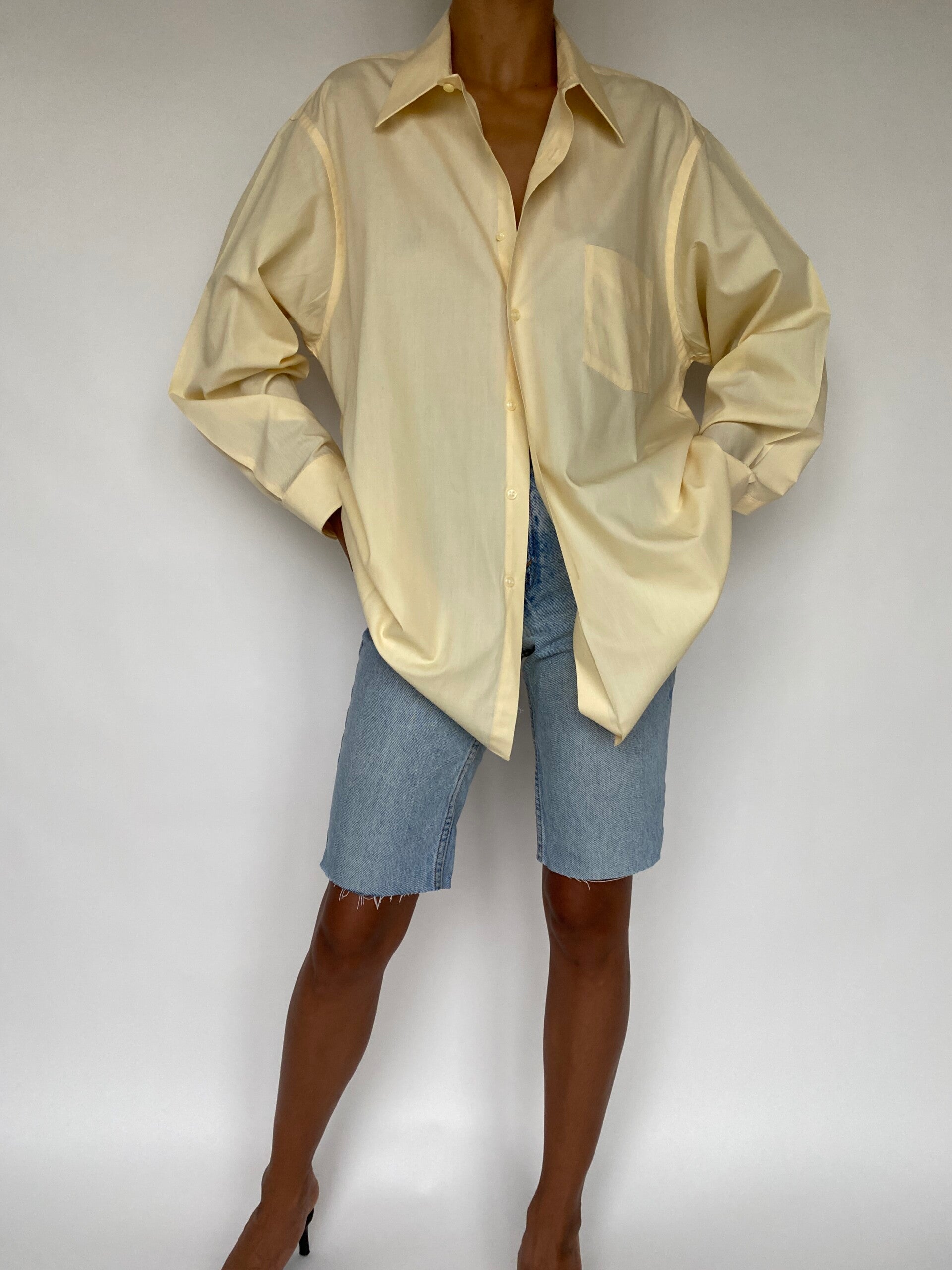 VINTAGE OVERSIZED YELLOW SHIRT 776-4