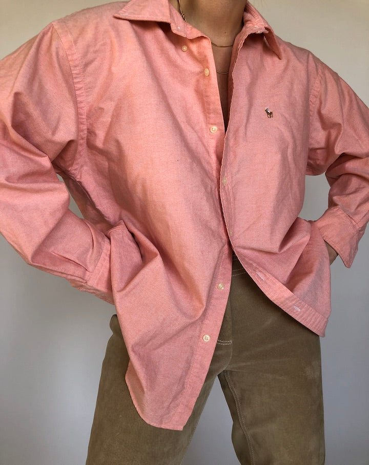 VINTAGE PINK RALPH LAUREN SHIRT 326 4