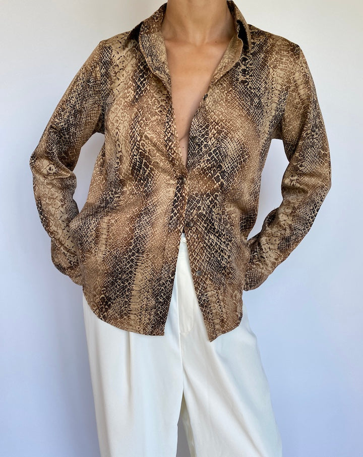 VINTAGE RALPH LAUREN ANIMAL PRINTED TOP 951-3