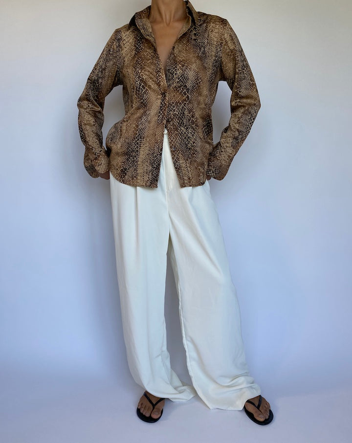 VINTAGE RALPH LAUREN ANIMAL PRINTED TOP 951-4