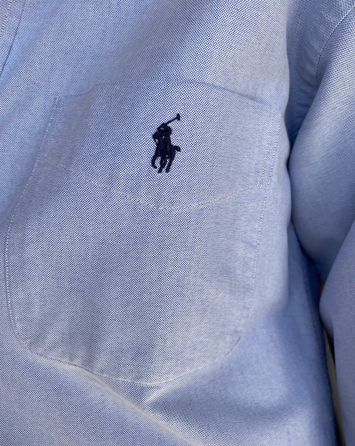 VINTAGE RALPH LAUREN LIGHT BLUE SHIRT 3