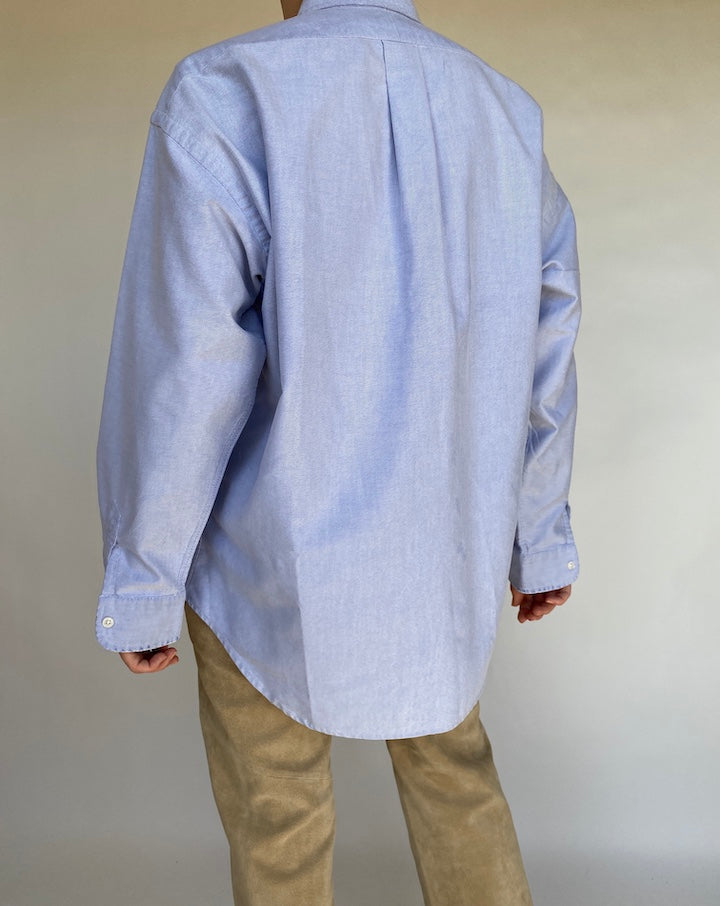 VINTAGE RALPH LAUREN LIGHT BLUE SHIRT 4