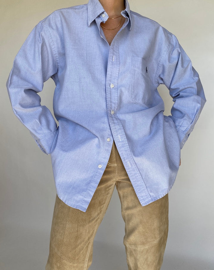 VINTAGE RALPH LAUREN LIGHT BLUE SHIRT