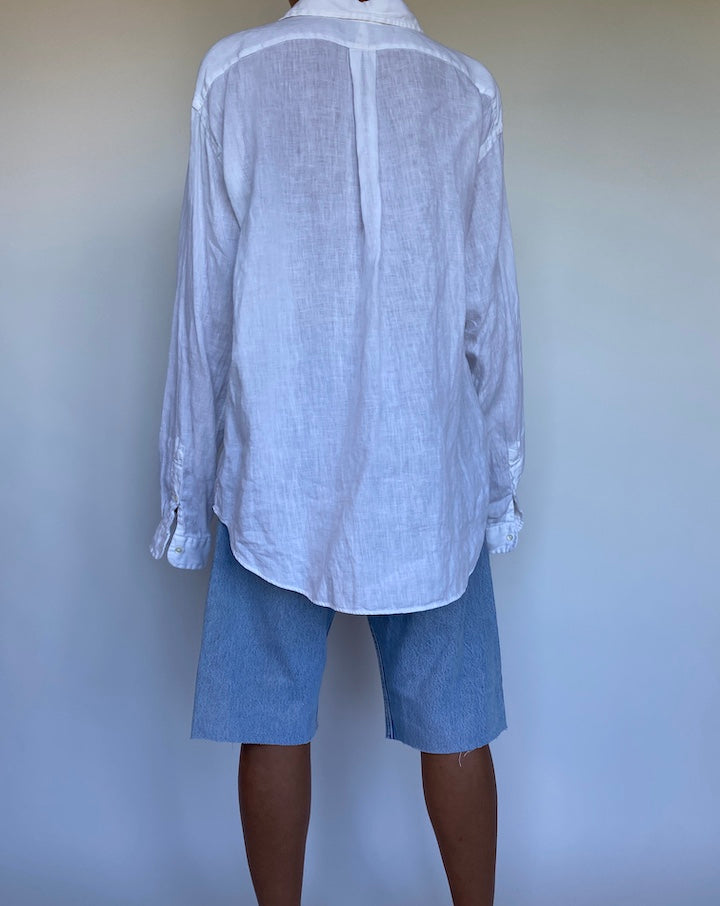VINTAGE RALPH LAUREN LINEN SHIRT 925-2