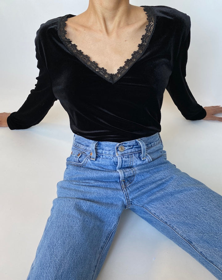 VINTAGE RALPH LAUREN V-NECK TOP 02-2