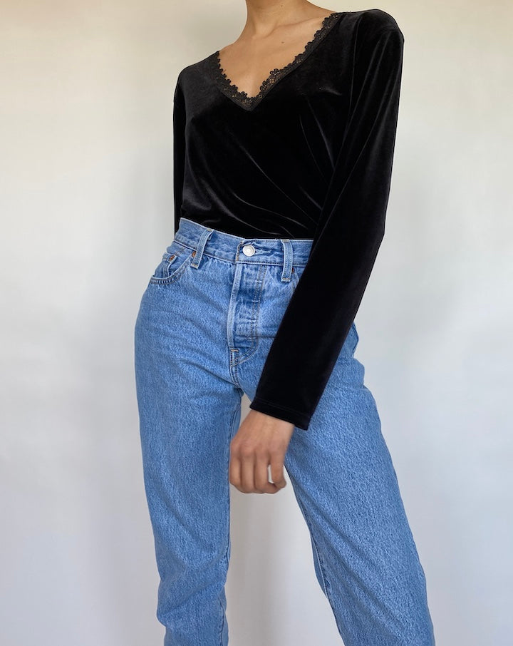 VINTAGE RALPH LAUREN V-NECK TOP 02-4
