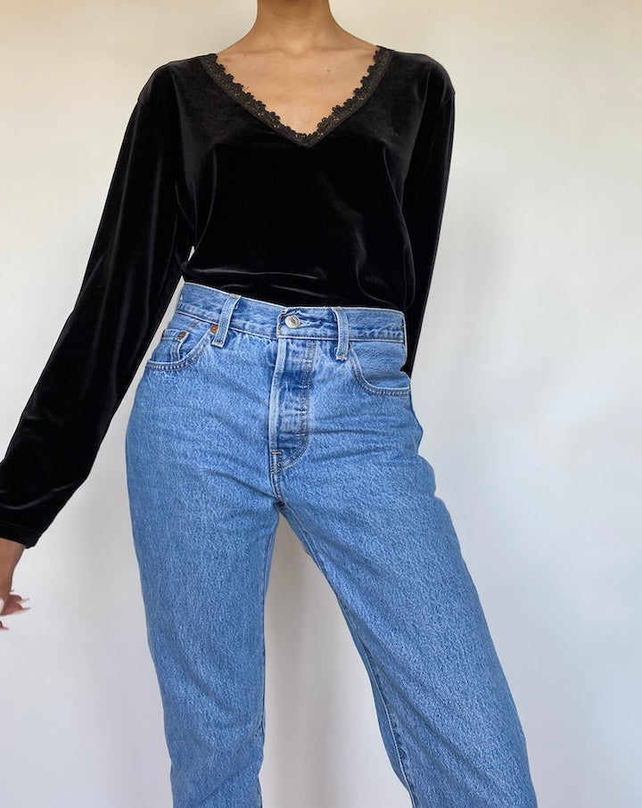 VINTAGE RALPH LAUREN V-NECK TOP 02-5