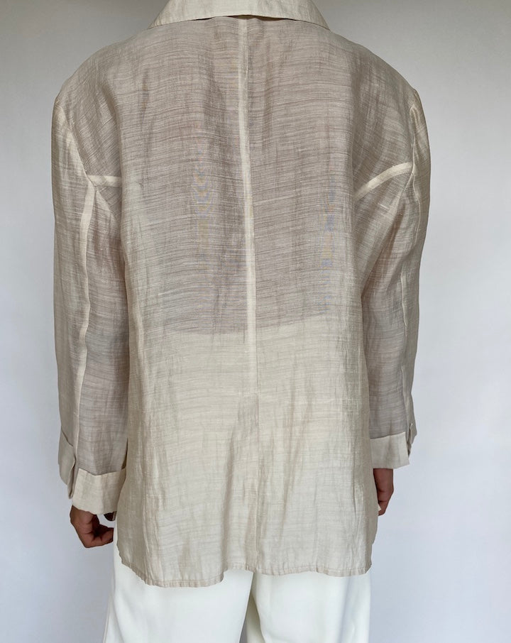 VINTAGE SHEER BEIGE TOP 733-2