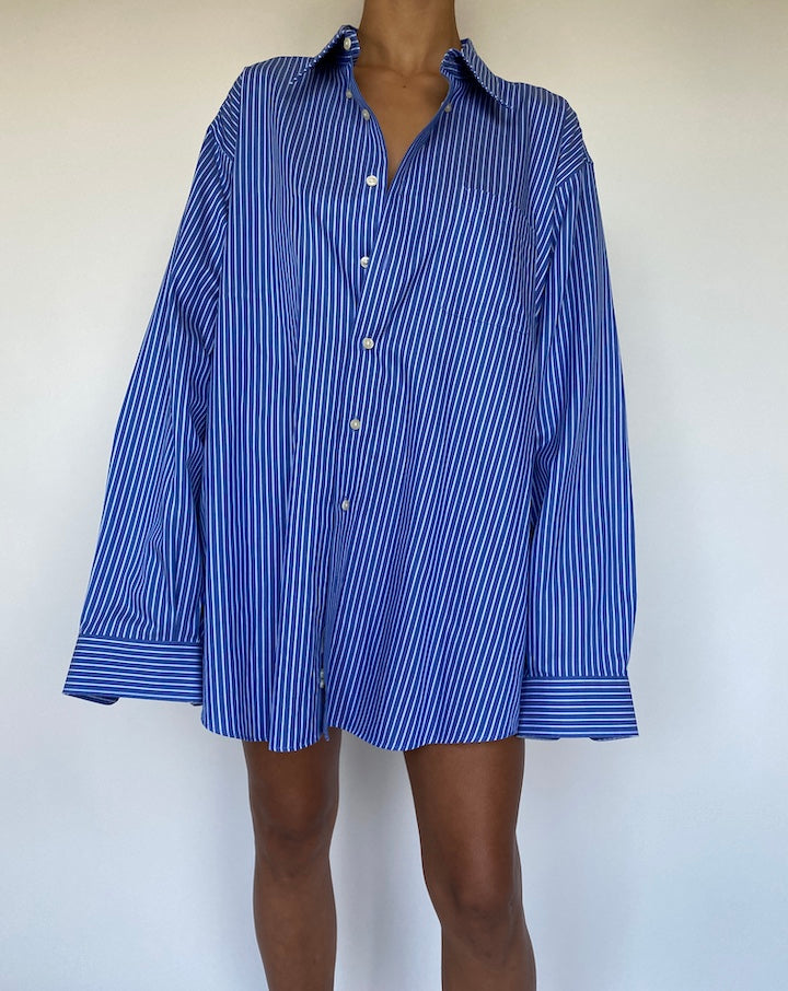 VINTAGE STRIPED SHIRT DRESS 1073-4