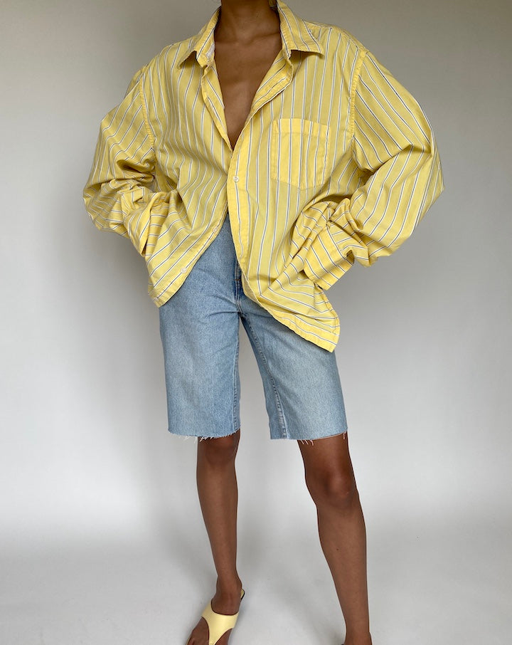 VINTAGE STRIPED YELLOW SHIRT 847-3